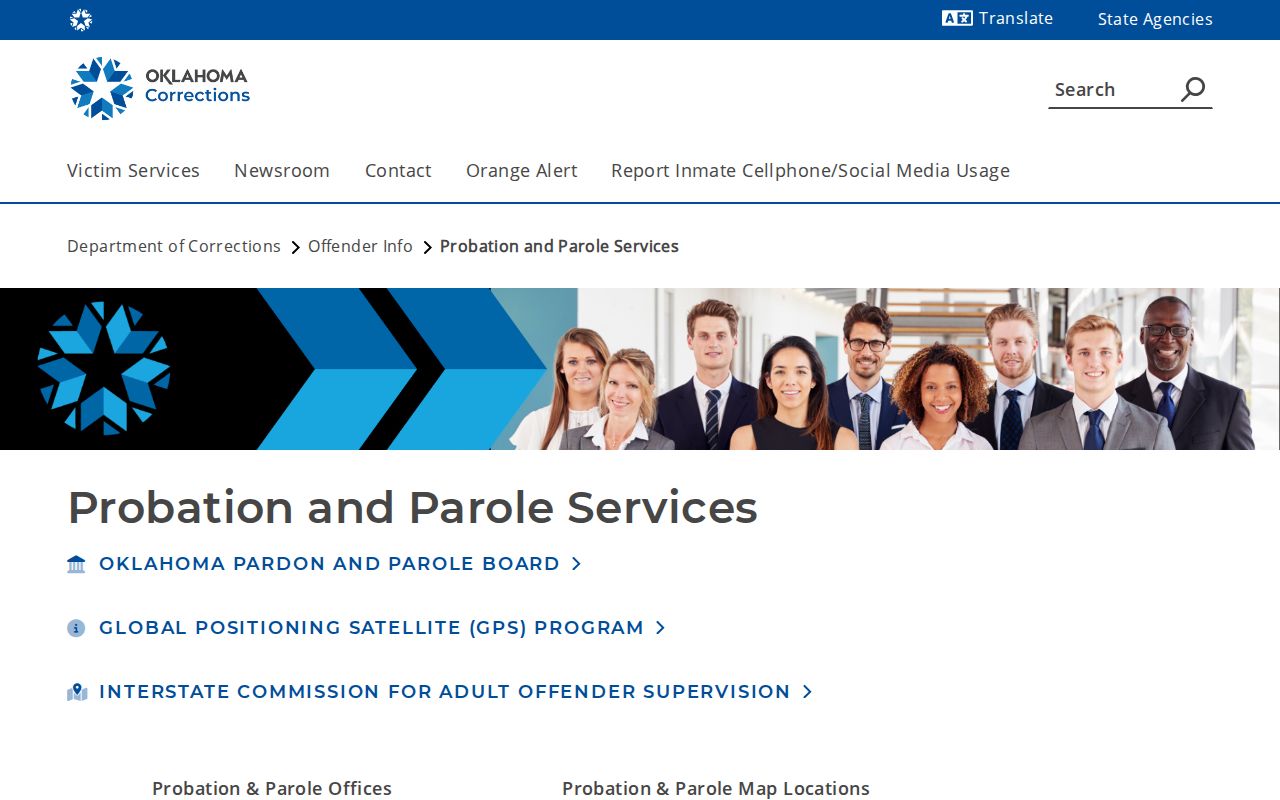 Caddo County parole and probation Anadarko supervising office directory
